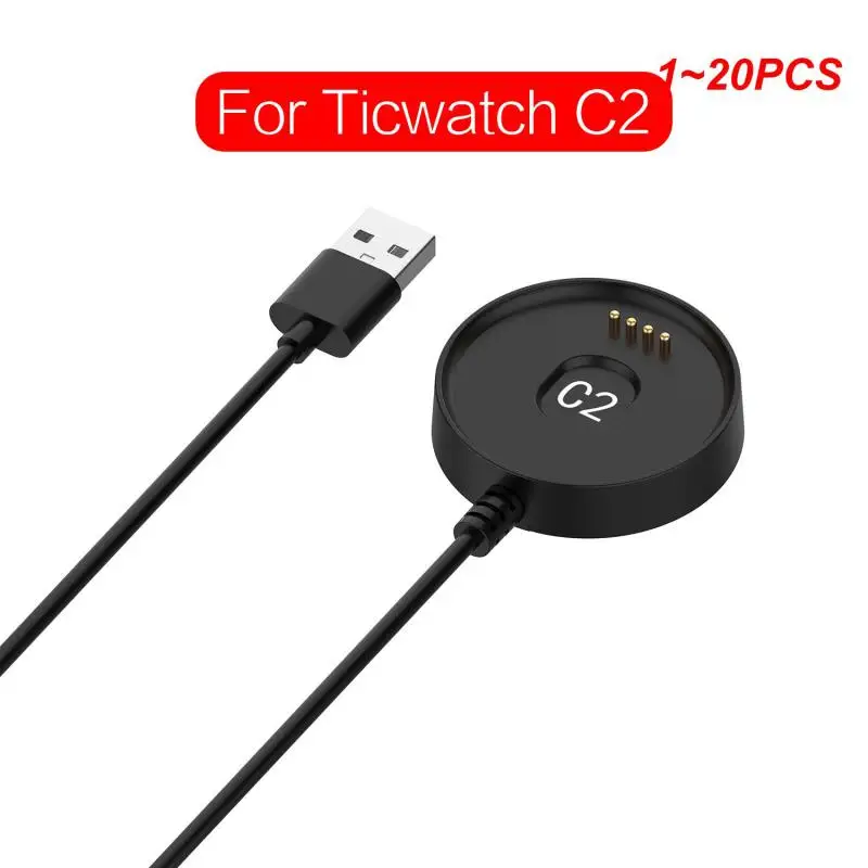 

1 ~ 20 шт. зарядный кабель для часов, черный складной магнитный портативный с функцией передачи данных для Mobvoi Ticwatch E2/s2, беспроводной адаптер зарядного устройства