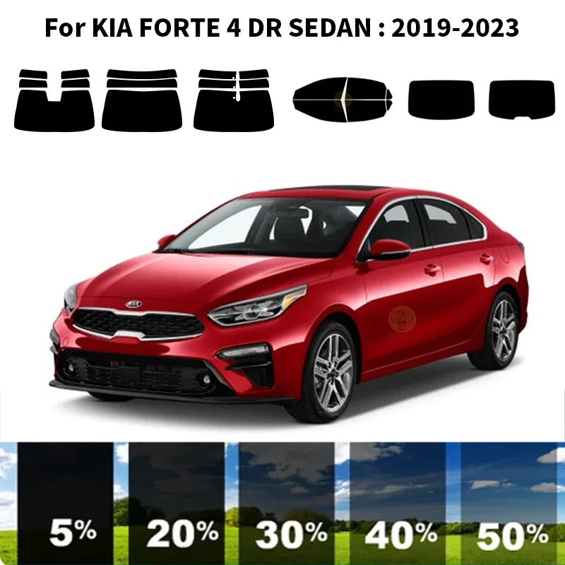 

Precut nanoceramics car UV Window Tint Kit Automotive Window Film For KIA FORTE 4 DR SEDAN 2019-2023