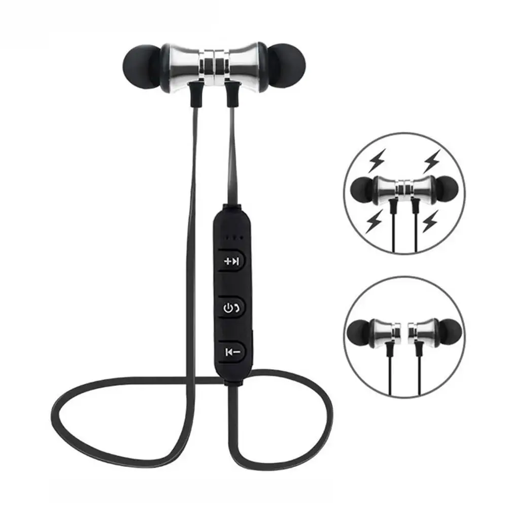 

Magnetic Wireless Earphone XT11 Bluetooth-compatible In-Ear Stereo Music Headset Neckband Sport Headphone With Mic Earphones