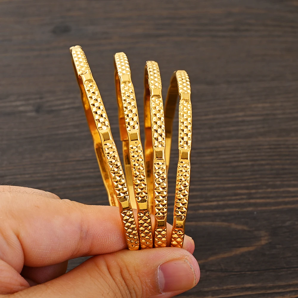 Золотые браслеты 68 мм эфиопская мода золотые для женщин Африканский Свадебный