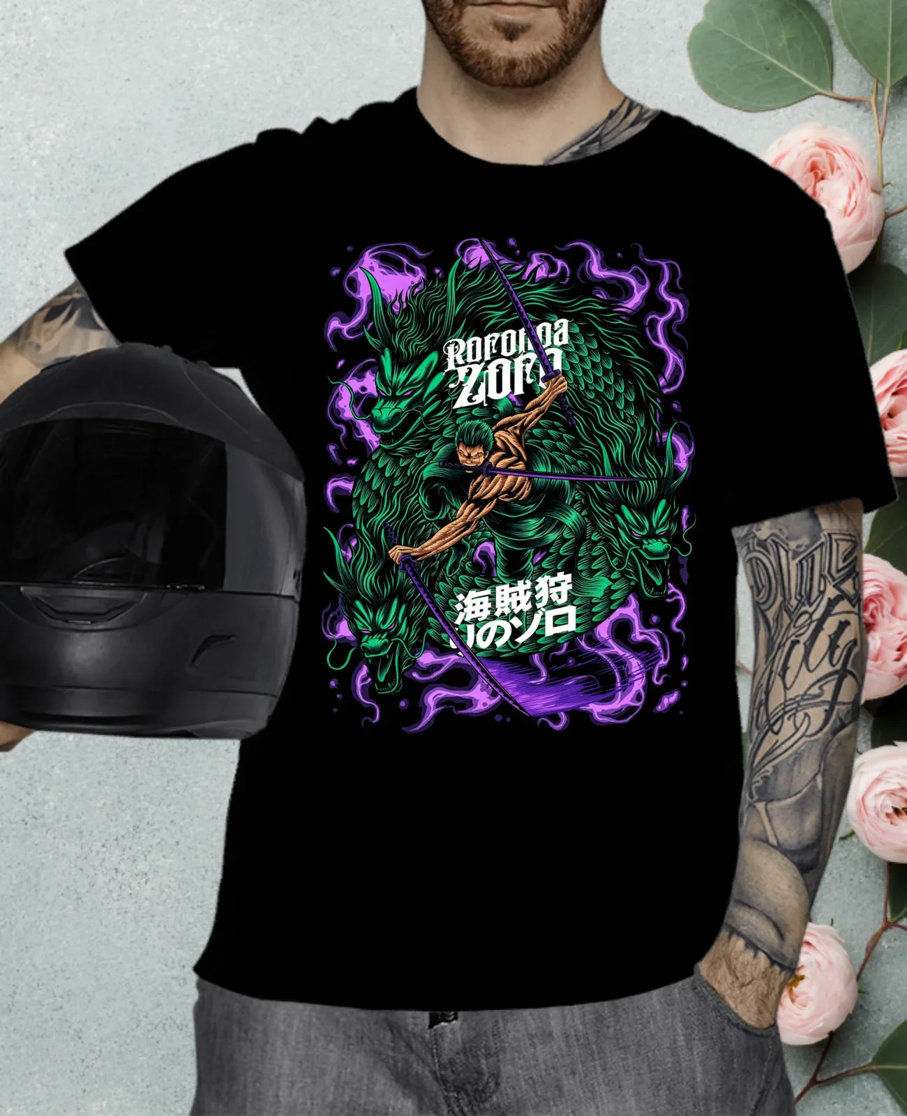 Аниме футболка Zoro Подарочная Манга унисекс аниме рубашка 2024
