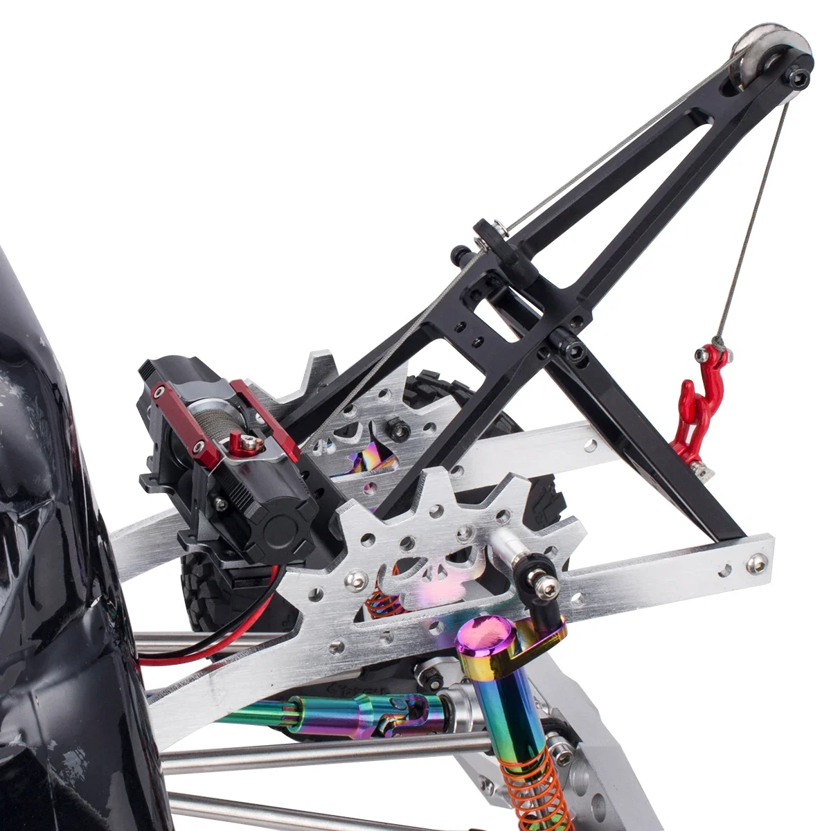 Радиоуправляемая машина с двумя двигателями металлическая имитация лебедки для