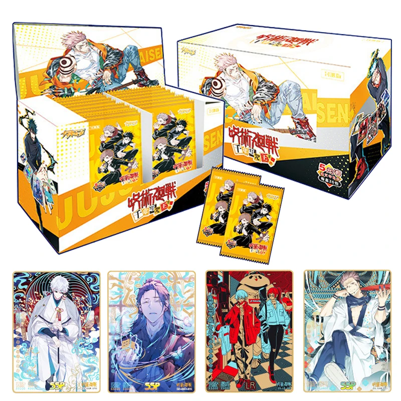 

Jujutsu Kaisen Collectible Cards Board Games Anime Figure Bronzing Flash Cards Gojo Satoru LR Game Cards Toy Gifts For Kids