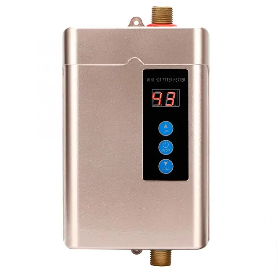 

Digital Electric Water Heater Remote Control Instantaneous Tankless Water Heater for Kitchen Bathroom Shower Water Fast Heating