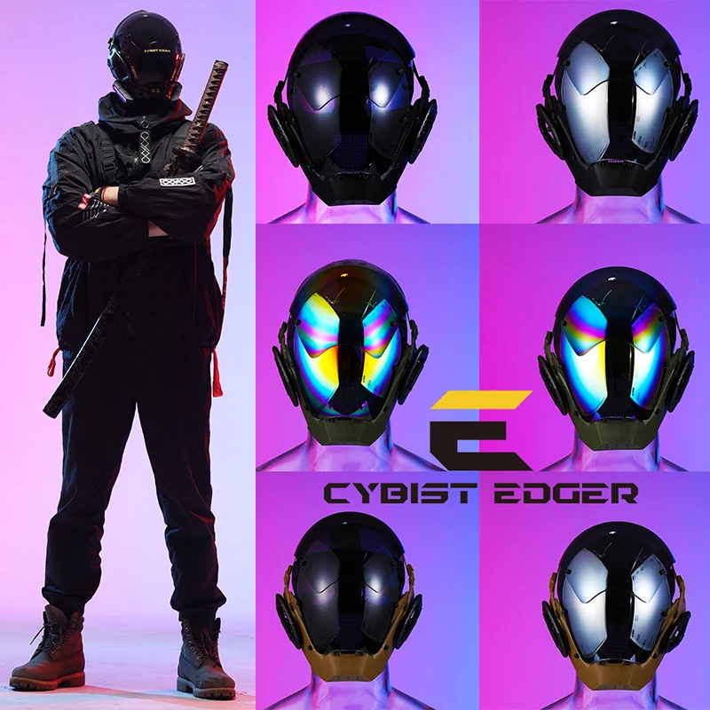 

Party Mask Cyberpunk Cosplay Wear Futuristic Cool Helmet for CQB Mechanical Science Fiction Halloween Party for Teenager Adults