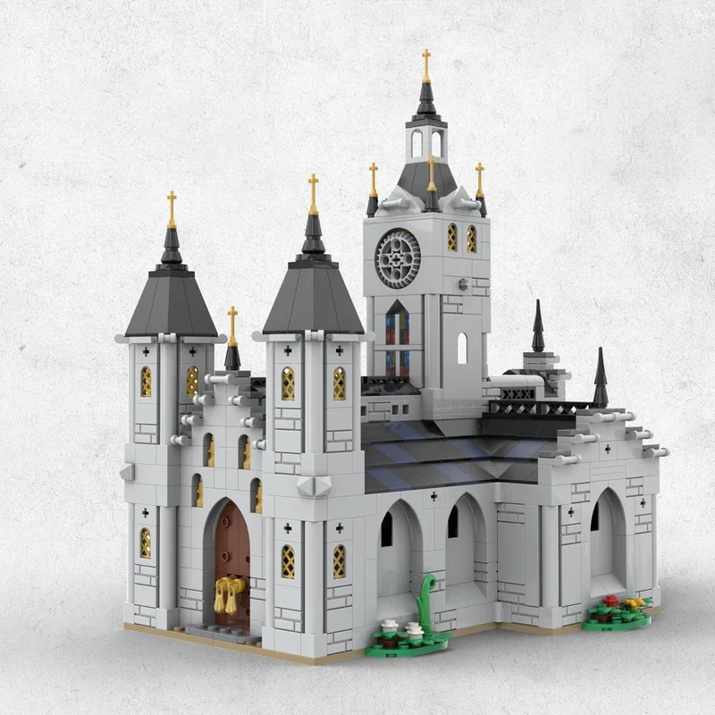 Фото Набор строительных блоков MOC, 1445 шт., средневековая церковная модель, креативная игрушка-архитектура, идеальный праздничный подарок для всех №2