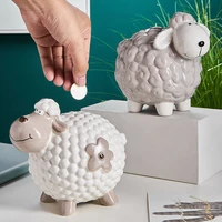cute ceramic sheep piggy bank childrens gifts birthday gifts bank piggy bank for kids savings box for coins money box for kids