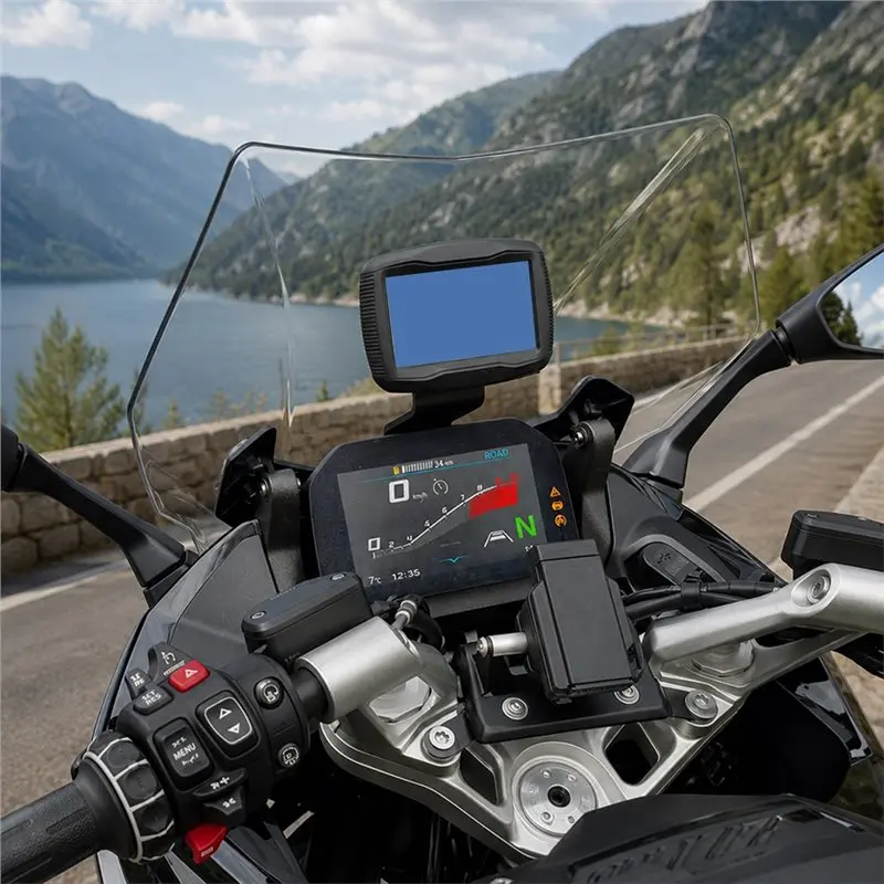 Фото Для BMW R1300RS R 1300RS R1300 RS 2025 2026 Крепление для GPS-навигатора и телефона на ветровое стекло мотоцикла, аксессуары для навигации. №3