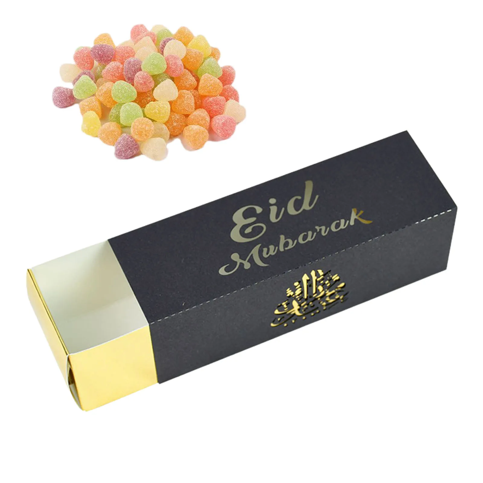 

10 шт., коробка для конфет Eid Mubarak, подарочные коробки Рамадан Kareem, «сделай сам», исламский мусульманский фестиваль, счастливый Al-Fitr Eid, украшен...