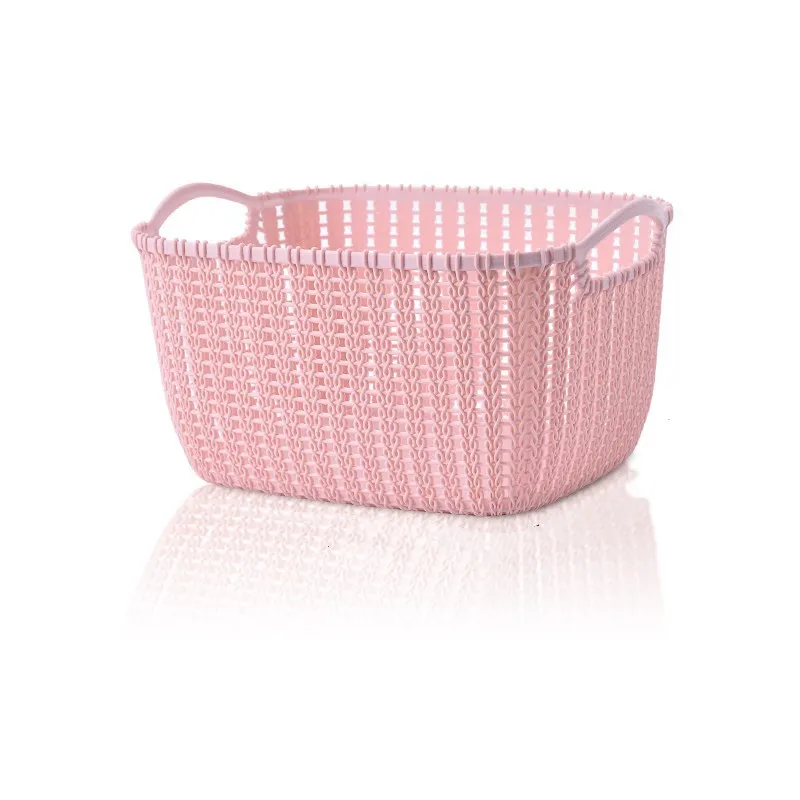 

Imitation rattan storage basket dirty clothes basket desktop sundries finishing basket bathroom cosmetics storage basket toy sto
