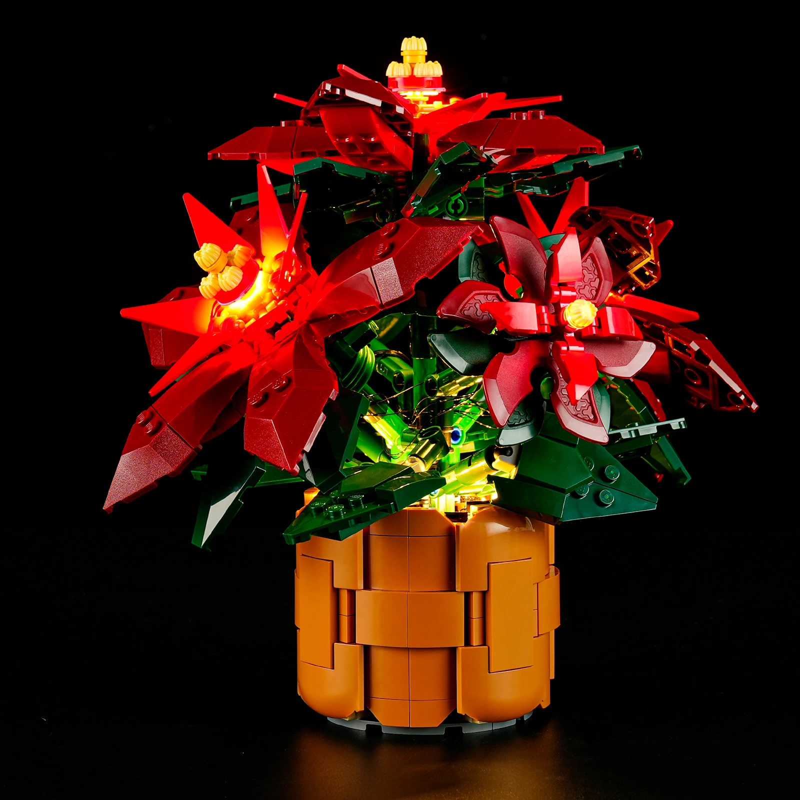 Фото Светодиодный светильник HPROSPER 5 В (без модели) для LEGO 10370 Poinsettia, светящиеся строительные блоки с батарейным блоком №2
