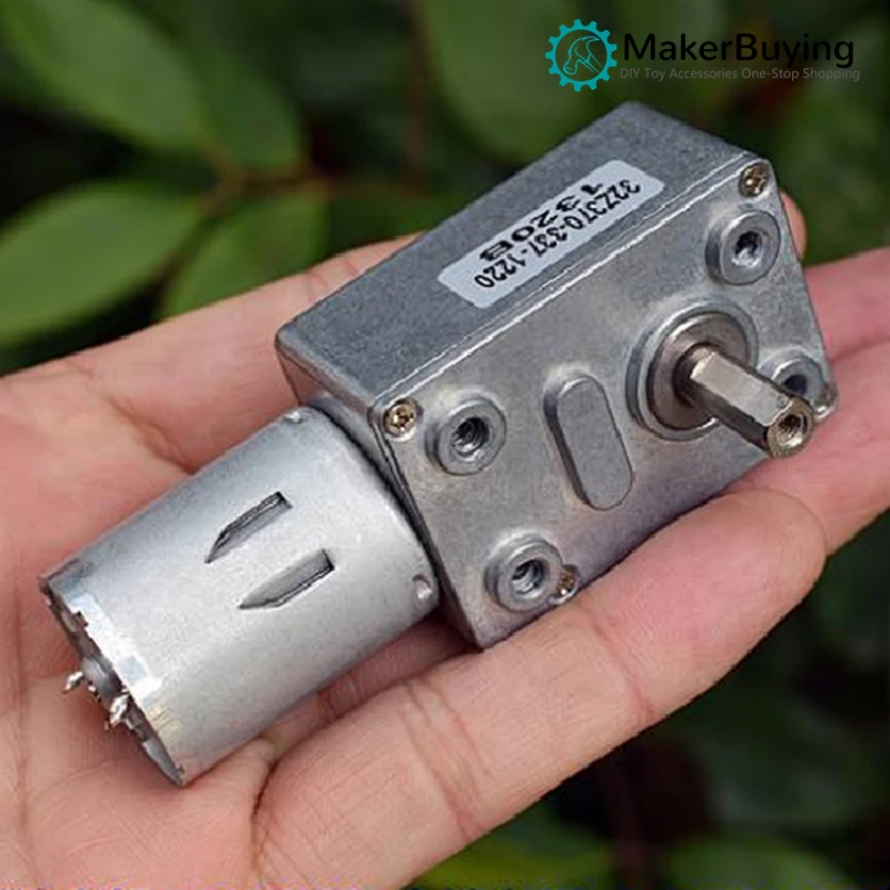 

Worm gear motor JGY370 strong self-locking DC12V 20 rpm carbon brush motor