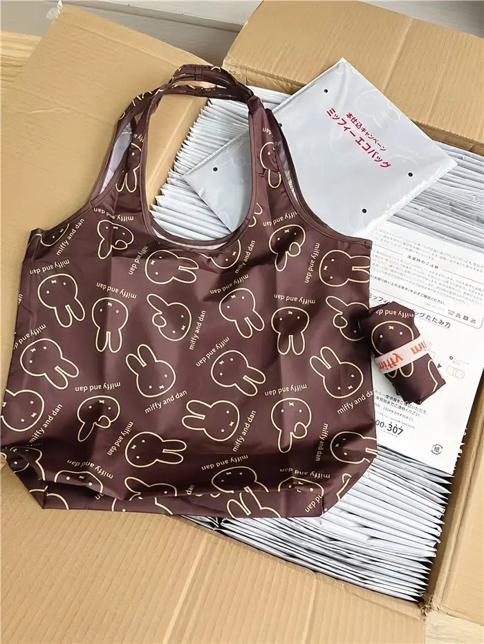 Kawaii MIffy сумка для покупок большой емкости складная портативная многоразовая