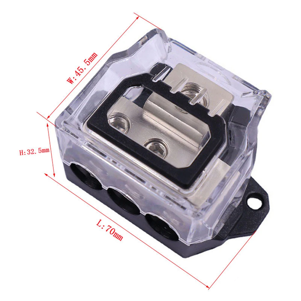 

Car Power Distributor Block Insurance Nickel Plating Universal Zinc Alloy 100% Brand New Gauge Inputs Gauge Outputs