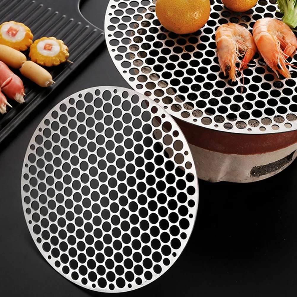 

Stainless Steel Round Barbecue Grill Meshes Cooling Rack Steam Baking Rack Camping Outdoor Mesh Wire Net BBQ Tools