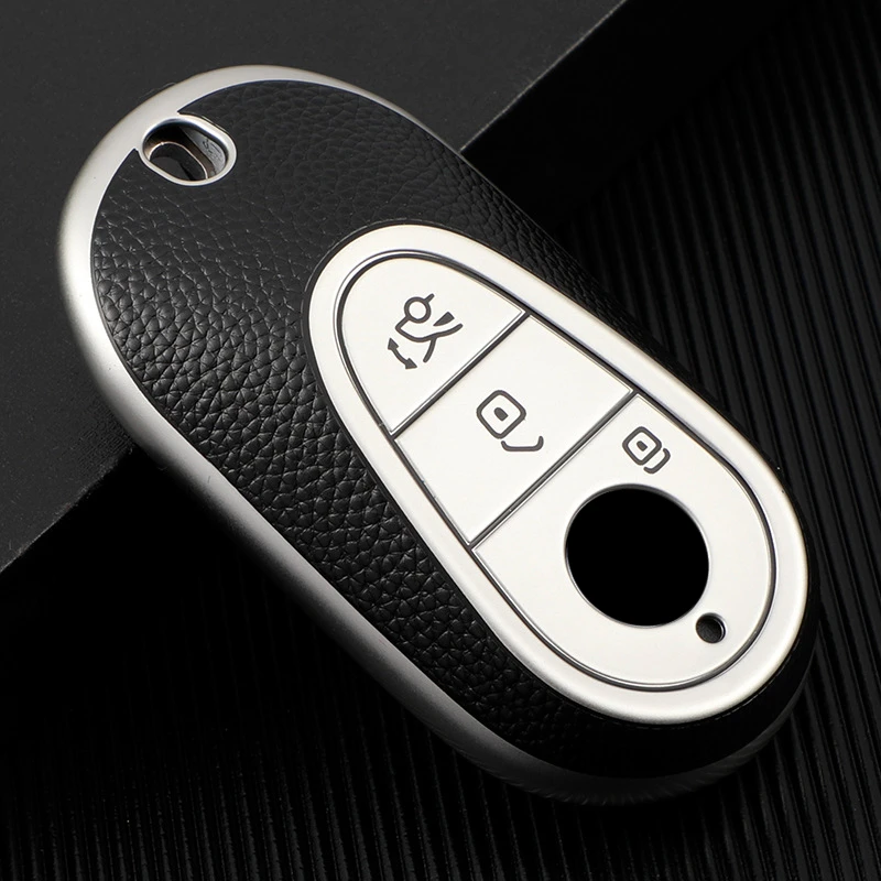 

Leather TPU Car Key Cover Case Protect For Mercedes Benz C S E Class W223 W206 C260 C300 S350 S450 S500 S400 Smart Accessories