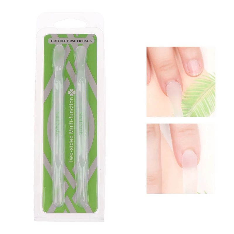 

2 Pcs Double Sided Cuticle Pusher Trimmer Remover for Nail Finger Dead Skin Removers Pusher Nail Art Manicure Pedicure Care Tool