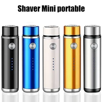 mini electric shaver mens portable electric shaver washable beard trimmer usb rechargeable mens shaver face full body shave
