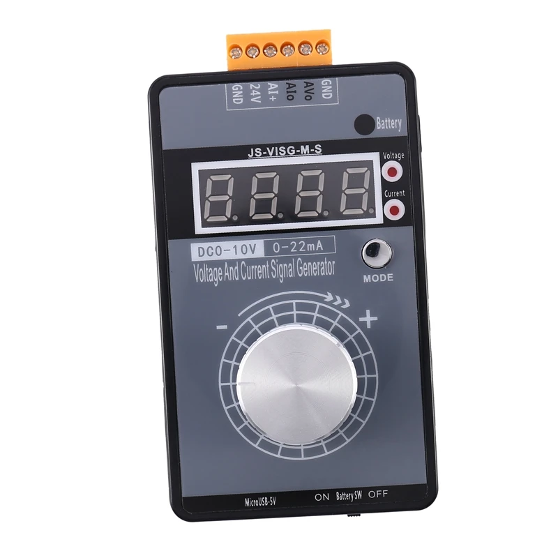 

Portable 0-5V 0-10V 4-20MA Generator With LED Display High Precision Adjustable DC Current Voltage Signal Generator No Battery