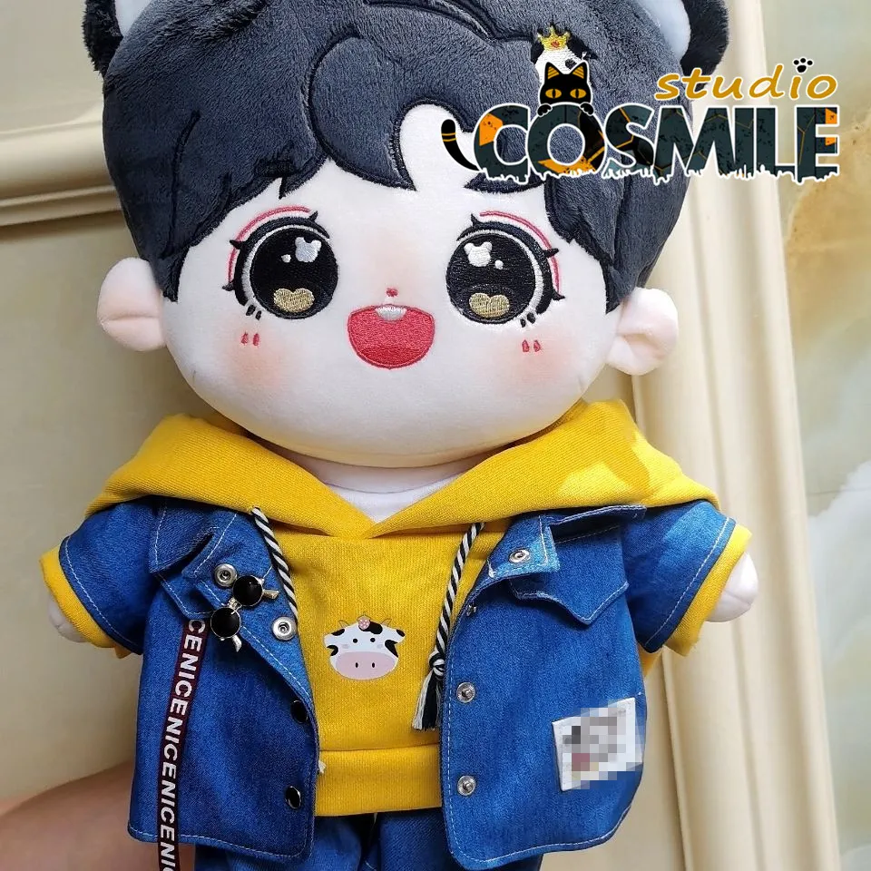 

No attributes Kpop Star Idol Group Leopard Print Brother Suit For 15cm 20cm 40cm Plush Doll Glasses and Clothes Cute Gift Sa
