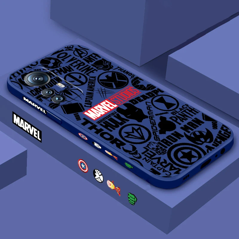 

Marvel Avengers Luxury Logo Liquid Left Rope For Xiaomi Mi 13 12T 12 11T 11i 11 A3 10T 10 CC9E 9 Pro Lite Ultra 5G Phone Case
