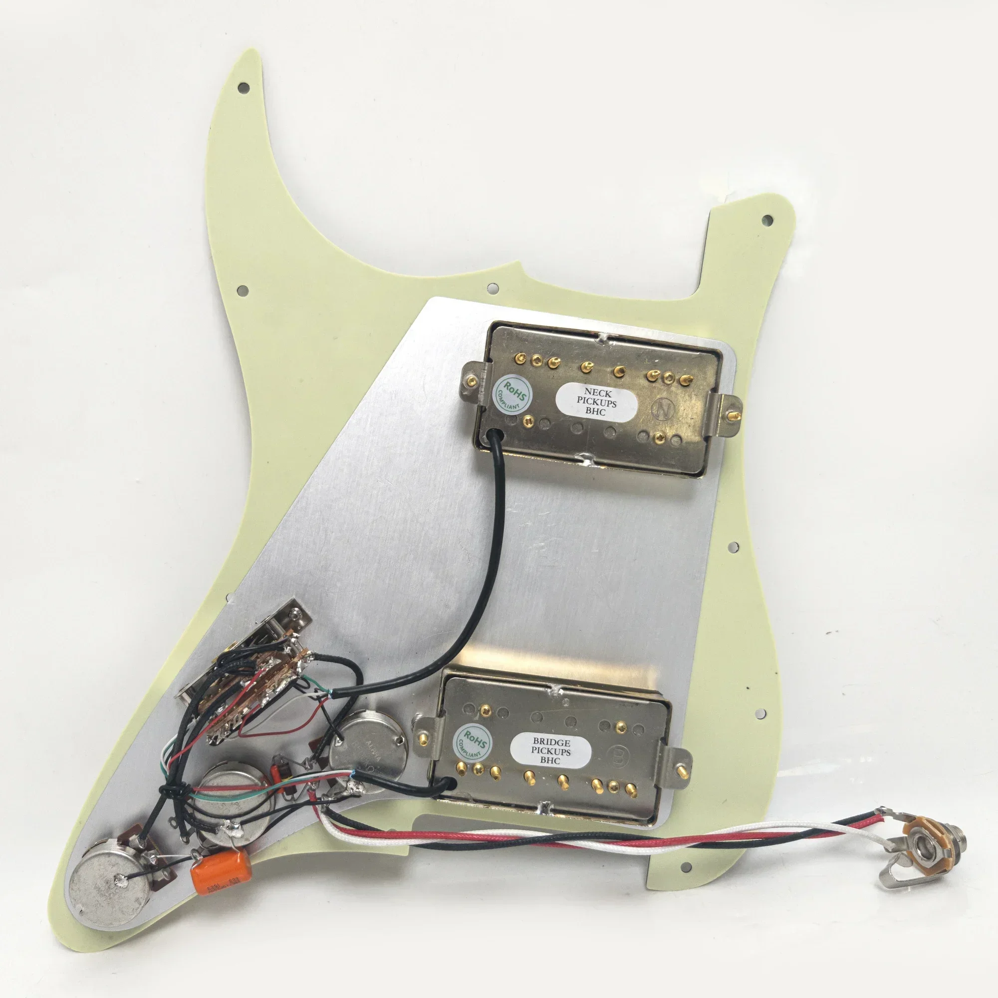 HH гитарная предварительно подключенная накладка с звукоснимателями Alnico 5 Humbucker