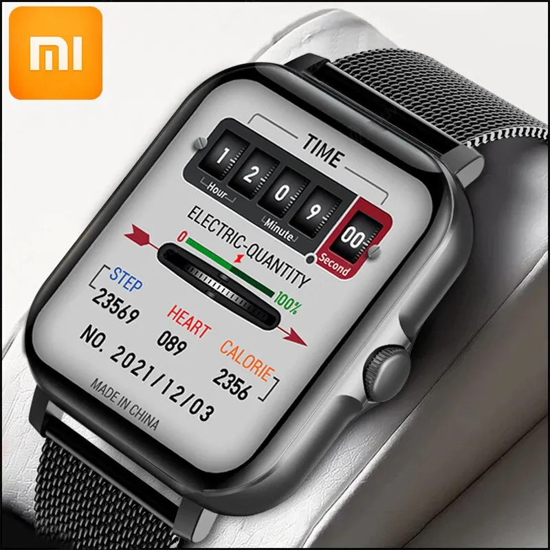 

XIAOMI Bluetooth Answer Call Smart Watch Men Full Touch Dial Call Fitness Tracker IP67 Waterproof Smartwatch men women +Box