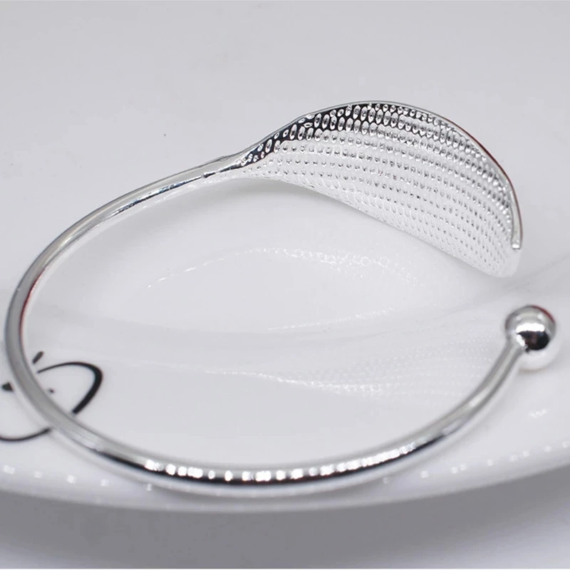 Женский Открытый браслет с листьями изящное литературное Ювелирное Украшение на