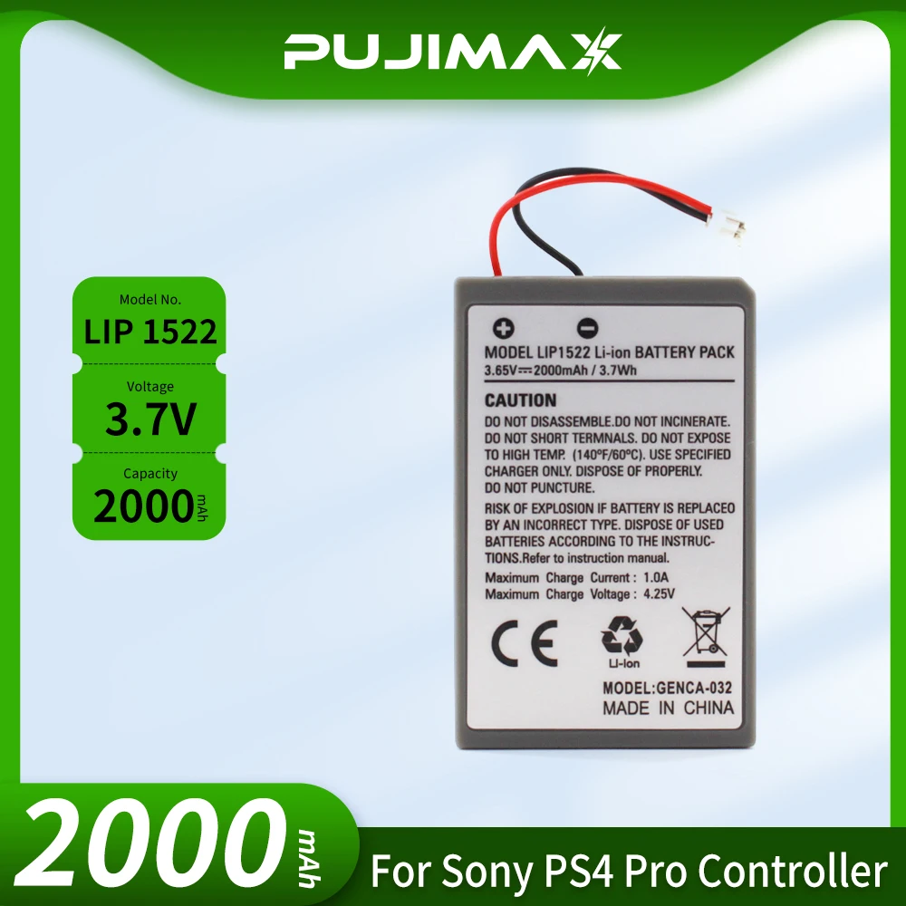 Фото Аккумулятор PUJIMAX для контроллера LIP1522 PS4 Pro для беспроводных контроллеров Sony PS4 Pro DualShock4 V1 V2 CUH-ZCT1E CUH-ZCT2 №1