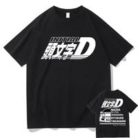 2022 new design anime drift ae86 initial d letter graphic logo print tshirt unisex casual loose tees men women hip hop t shirt