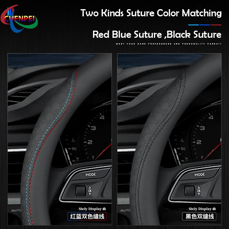Фото Кожаный чехол на руль для Volvo XC40 XC60 XC90 V60 V90 V40 S60 S90, аксессуары для украшения интерьера автомобиля №4