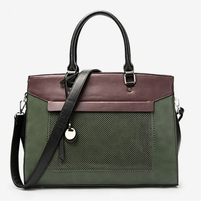 

Luxury Fashion Leather Women Handbags Document Briefcase Lady Schoolbag 14 Inch Laptop Bag Shoulder Messenger Bags PU