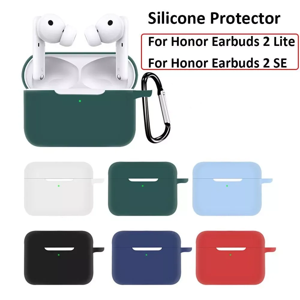

Silicone Protective Case Wireless Earphone Protective Shell Cover For Honor Earbuds 2 Lite/SE Earphone Protector Accessory