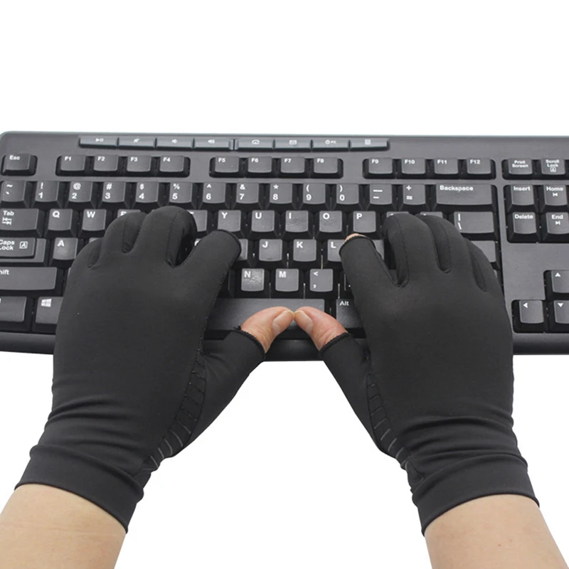 

1PAIR Медные волокно сжимающие перчатки.