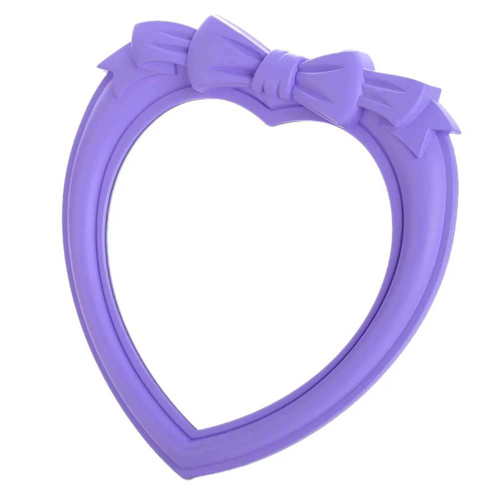 

Mirror Makeup Heart Shapedtravel Compact Tabletop Tool Women Desktop Wallvanity Decor Beauty Travelling Simple Home Magnifying