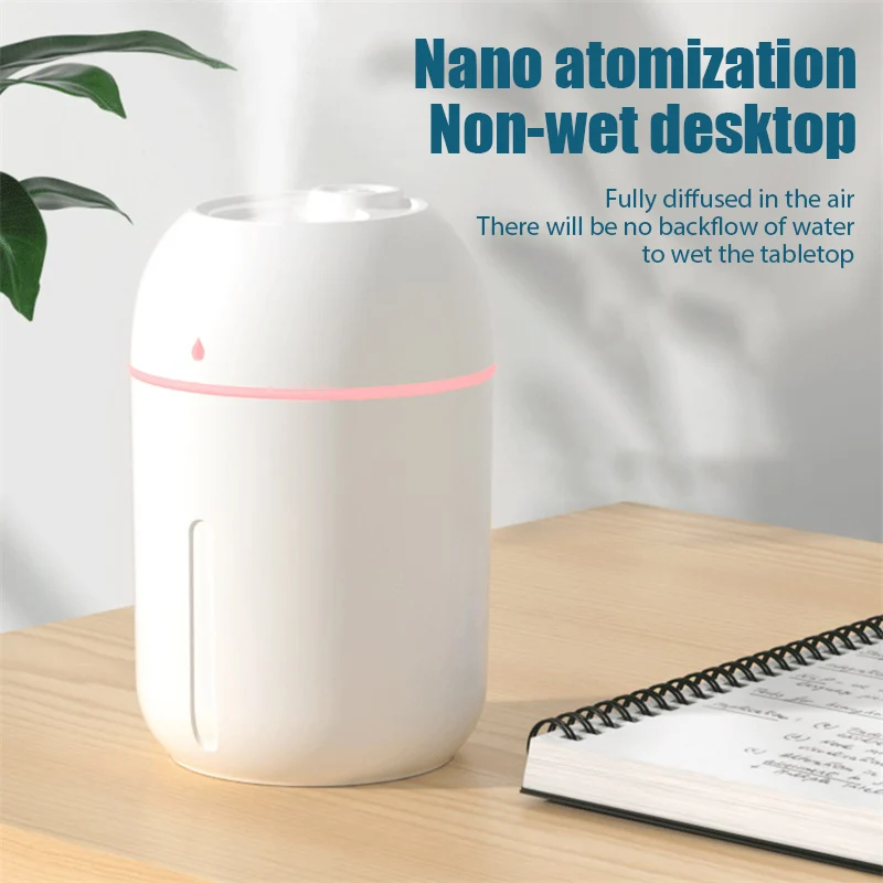 

Увлажнитель воздуха Электрический ультразвуковой со светодиодный Ной лампой и USB-портом