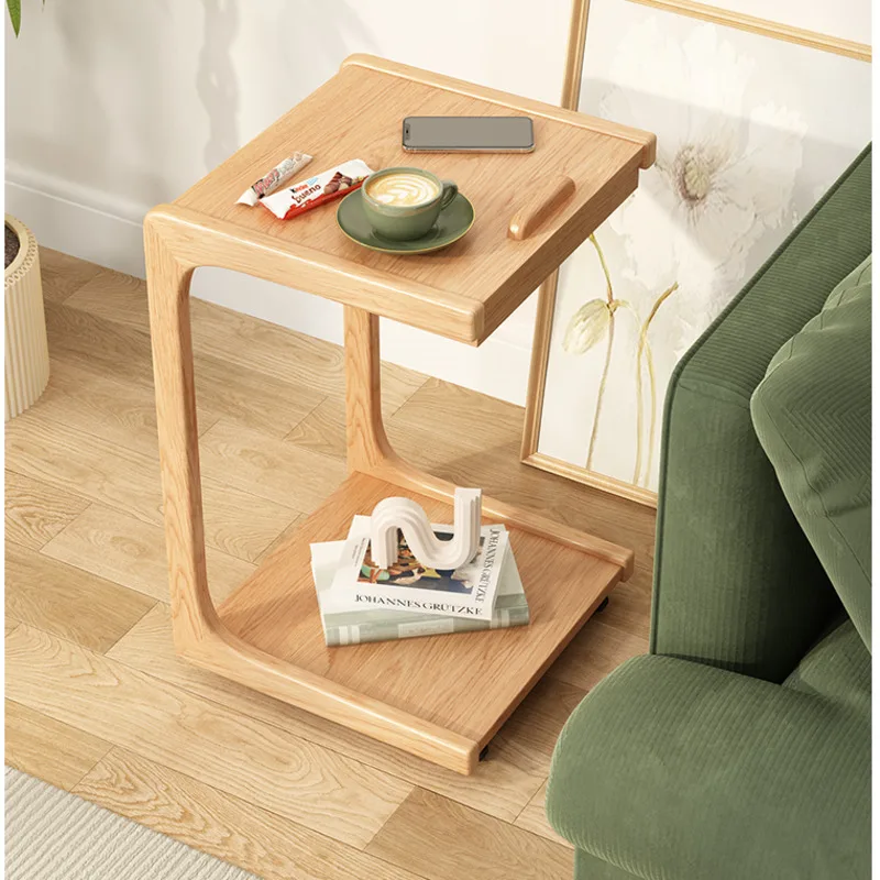 

Современный журнальный столик, мебель для гостиной, книжки, квадратный поднос из массива дерева, удобный мобильный прикроватный столик-раскладушка
