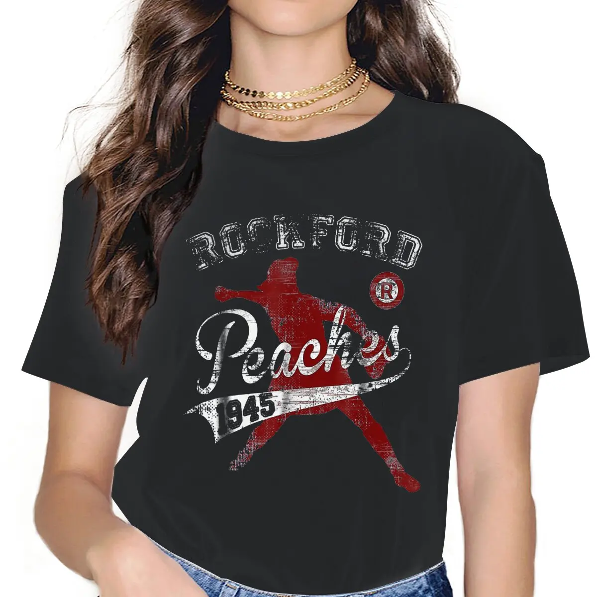 

Baseball Rockford Peaches Women Clothing A League Of Their Own Tom Hanks Graphic Female Tshirts Vintage Grunge Loose Tops Tee