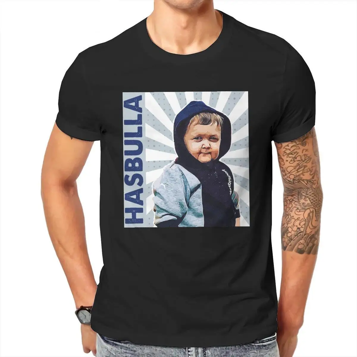 

Men's Funny Hasbulla Meme T Shirt Russia Blogger Cotton Clothes Creative Short Sleeve Round Neck Tee Shirt Plus Size T-Shirts