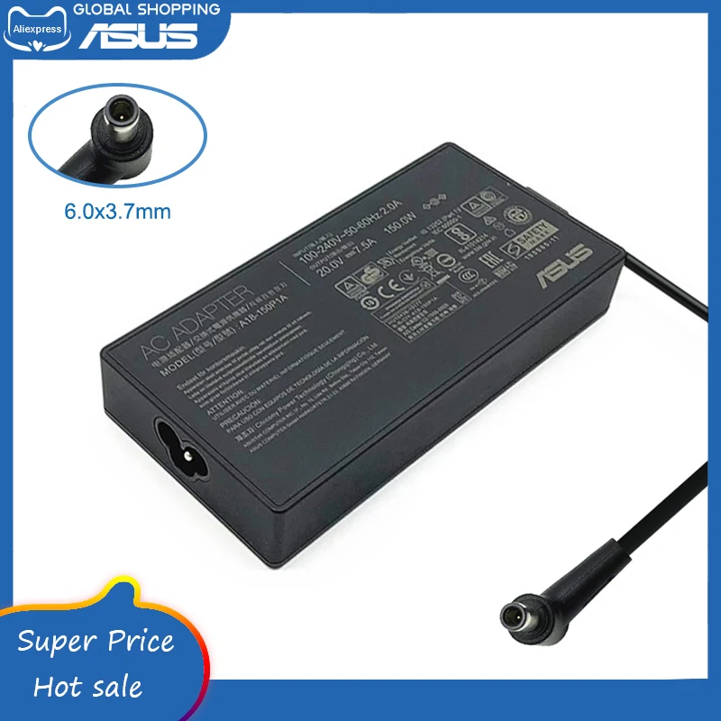 

A18-150P1A зарядное устройство для ноутбука 20 в 150 А 6,0 Вт 3,7 x мм, адаптер переменного тока для Asus Rog G531GT G731GT FX505 FX505GT FX705GT FX705DT FX705DU