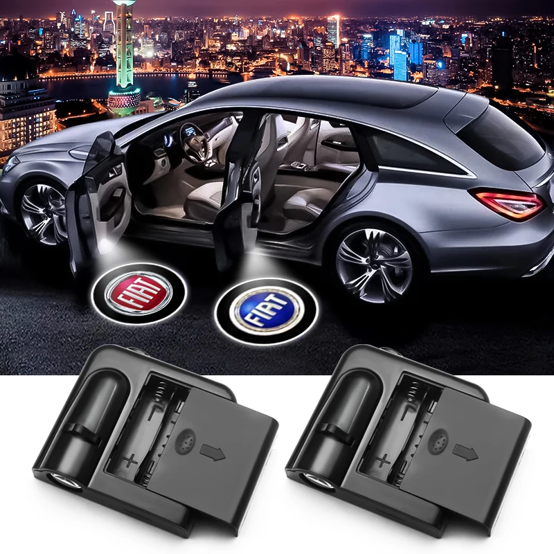 

1/2pcs Wireless Car Door Deco Welcome Light Led Projector Logo Badge Lamp Accessories For Fiat Palio Bravo Doblo Panda Li 124500