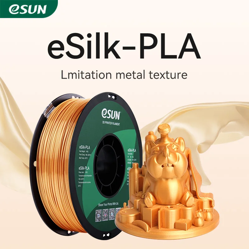 

eSUN Silk PLA Filament 1.75mm 10KG Silk Texture PLA Filament For 3D Printer 10PCS 3D Printer Filament 3D Printing Material