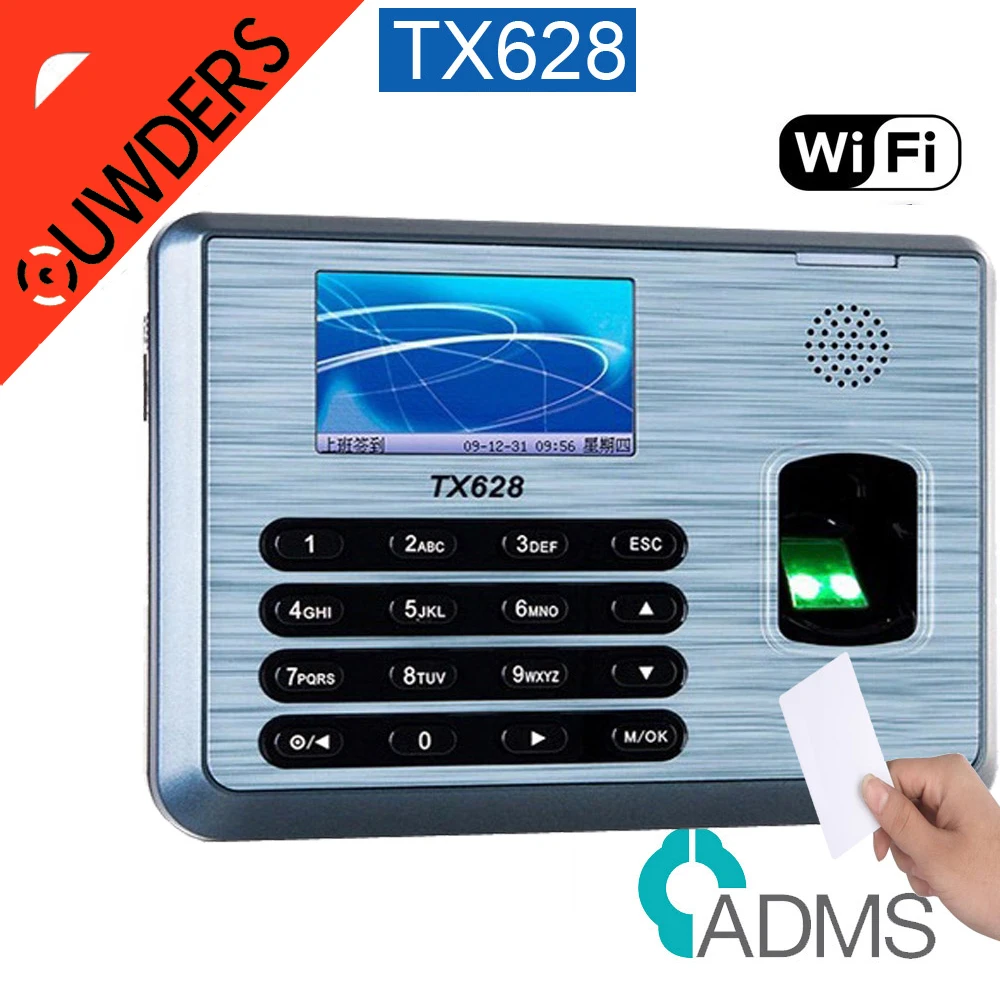 Оригинальный временной посещающий аппарат TX628 TCP/IP веб-сервер отпечаток пальца