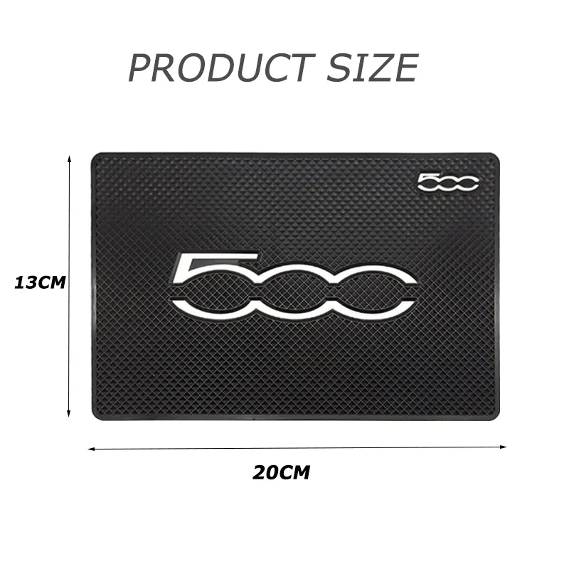 

Приборная панель автомобиля, липкий противоскользящий коврик, нескользящий коврик для ключа телефона для Fiat 500 500L 500X 500c 500e Abarth Grande Panda