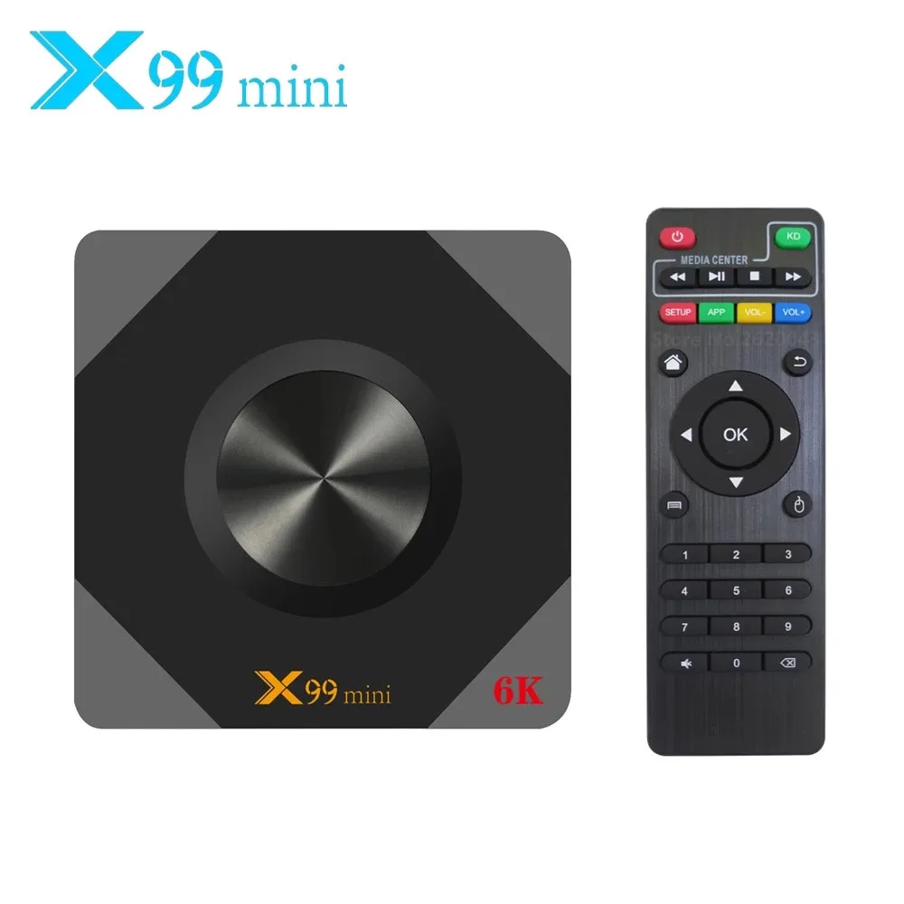 

X99 TV Box Android 9.0 4GB RAM 32GB 64GB ROM 2.4G 5G Wifi Set Top Box Allwinner H6 Quad Core H.265 6K HD Media Player