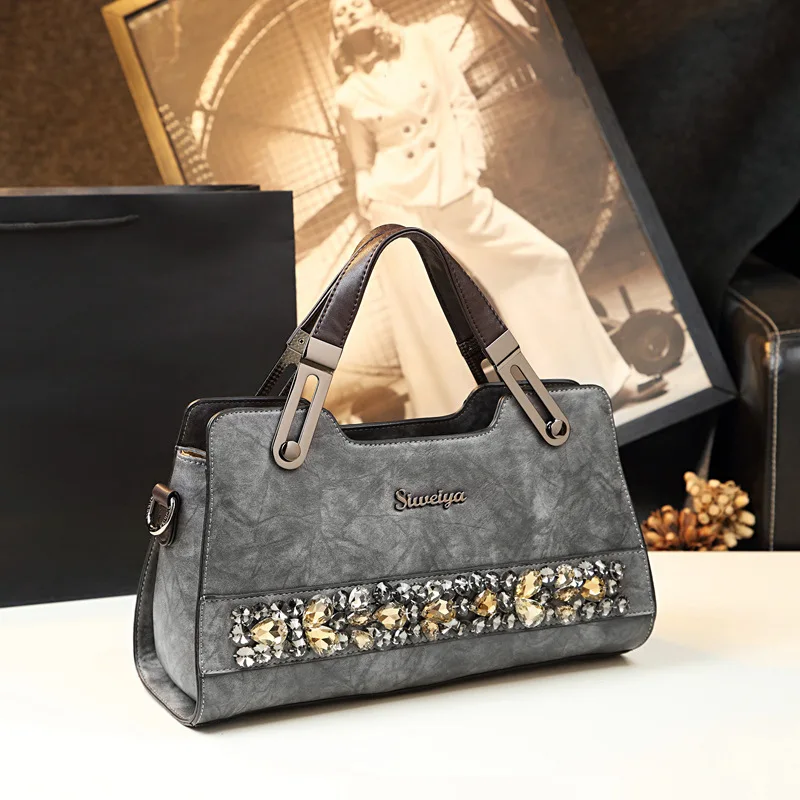

New Women Messenger bag Casual Genuine Leather Handbags Lady Classic Shoulder Bags Female Tote Fashion Channeling Bead bag