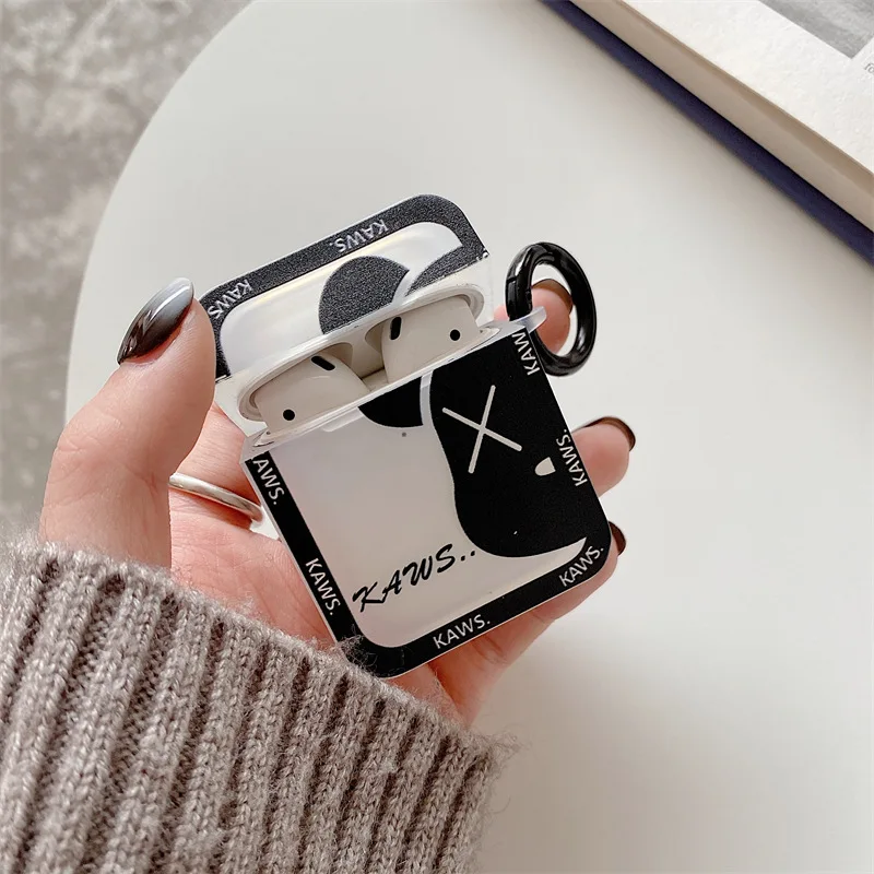 

Fashion XX Bear Head Black White Case for Apple AirPods 1 2 3 Pro Case Cover IPhone Bluetooth Earbuds Accessories Airpod Case