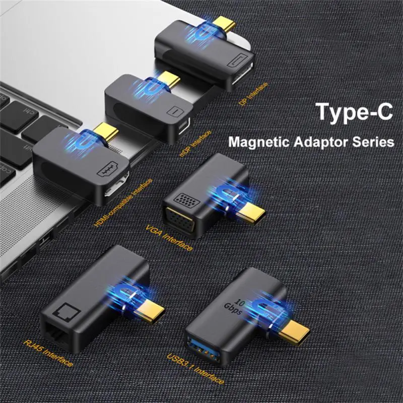 

Magnetic Otg Adapter 60hz Usb 3.1 To Type C Vedio Converter 4k/8k Dp/vga Usb Type C Adapter For Laptop Phone Macbook Usb 3.1