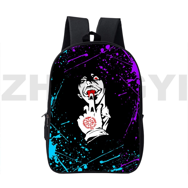 

Японские рюкзаки с 3D-принтом в стиле Харадзюку, школьные ранцы для подростков с принтом манги, глаза Alucard, большой рюкзак для ноутбука 16 дюймов, Детская сумка для книг