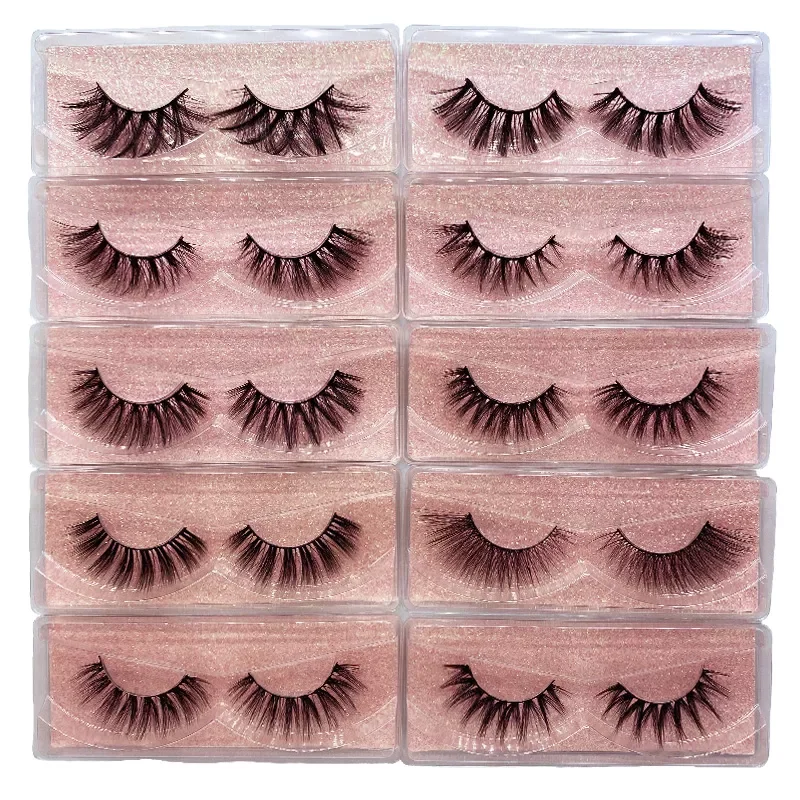 

NEW2023 Wholesale Eyelashes Fluffy 3D Mink Lashes Bulk Natural False Eyelashes Volume Makeup Eye Lashes In Bulk